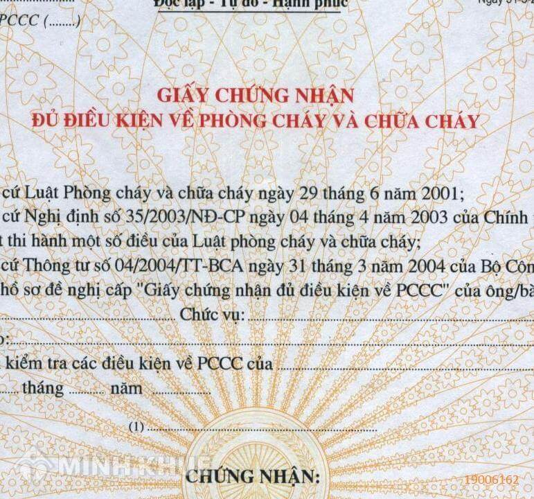 Giay Phep Phong Chay Chua Chay
