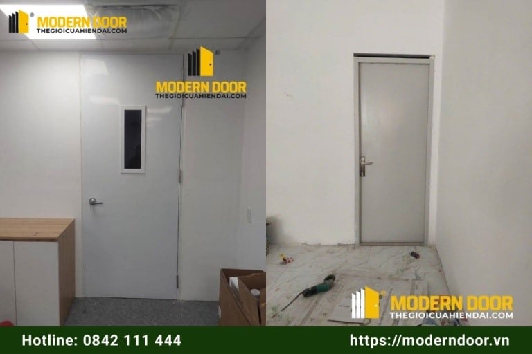 Hình ảnh cửa thép chống cháy của Modern Door tại bệnh viện Việt Pháp