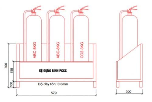 mua kệ trung tải đựng bình chữa cháy