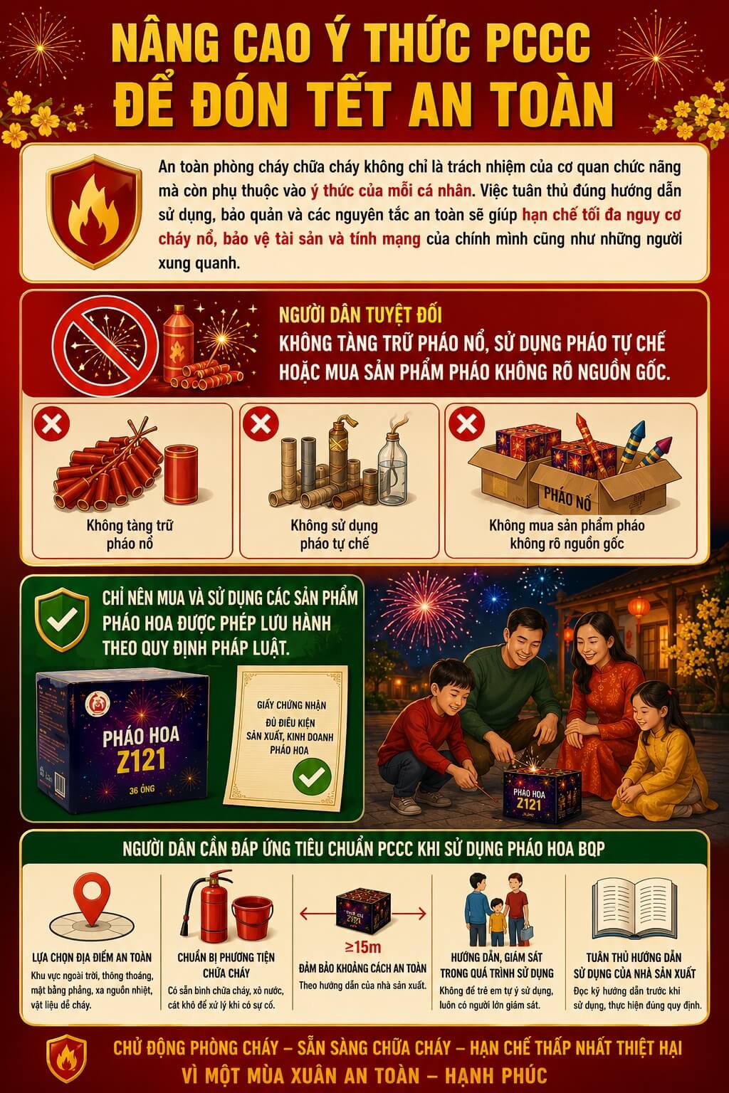 tiêu chuẩn PCCC khi sử dụng pháo hoa BQP